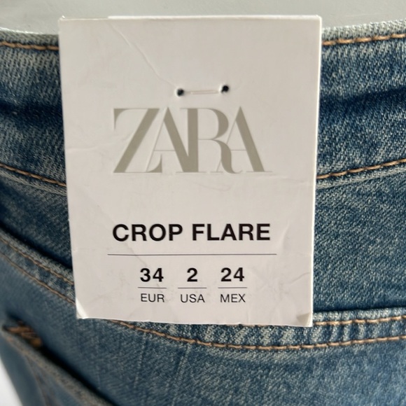Zara Crop Flare Jeans - Picture 6 of 10